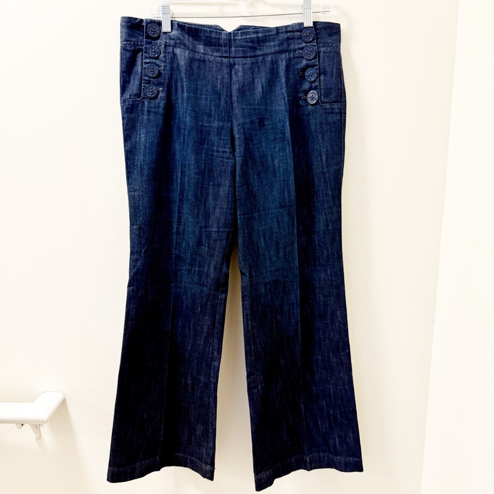 LOFT Dark Blue Wide Leg Pants - Picture 4 of 6
